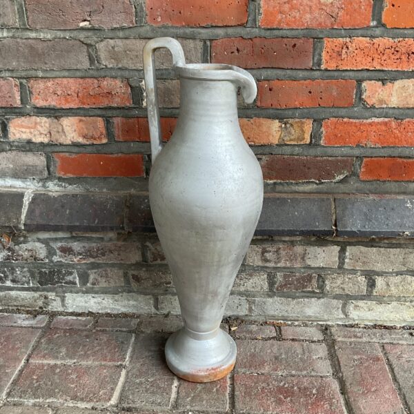 Large terracotta Greek style ewer, decorative pottery vessel.