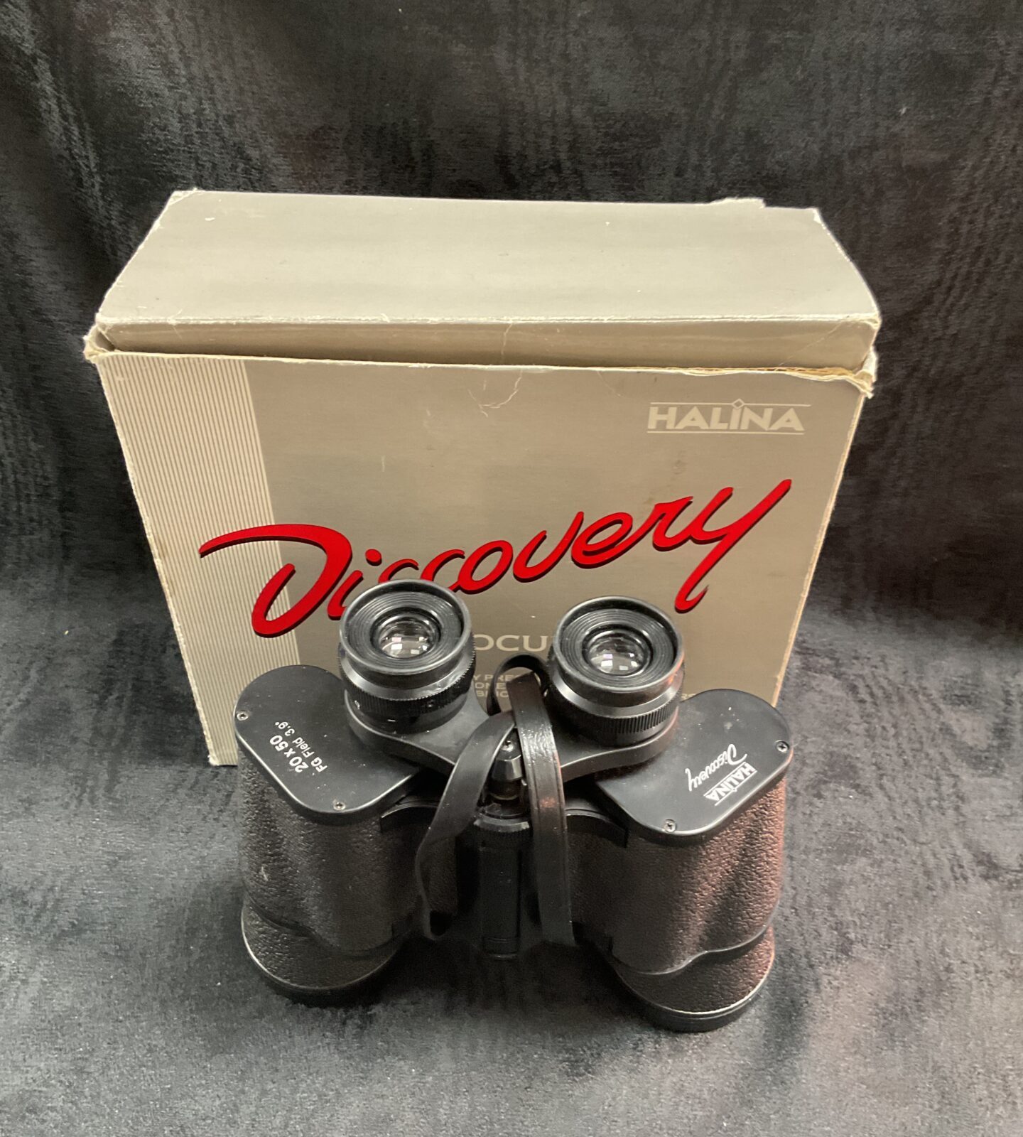 Vintage Halina Discovery 20x50 binoculars in good condition.