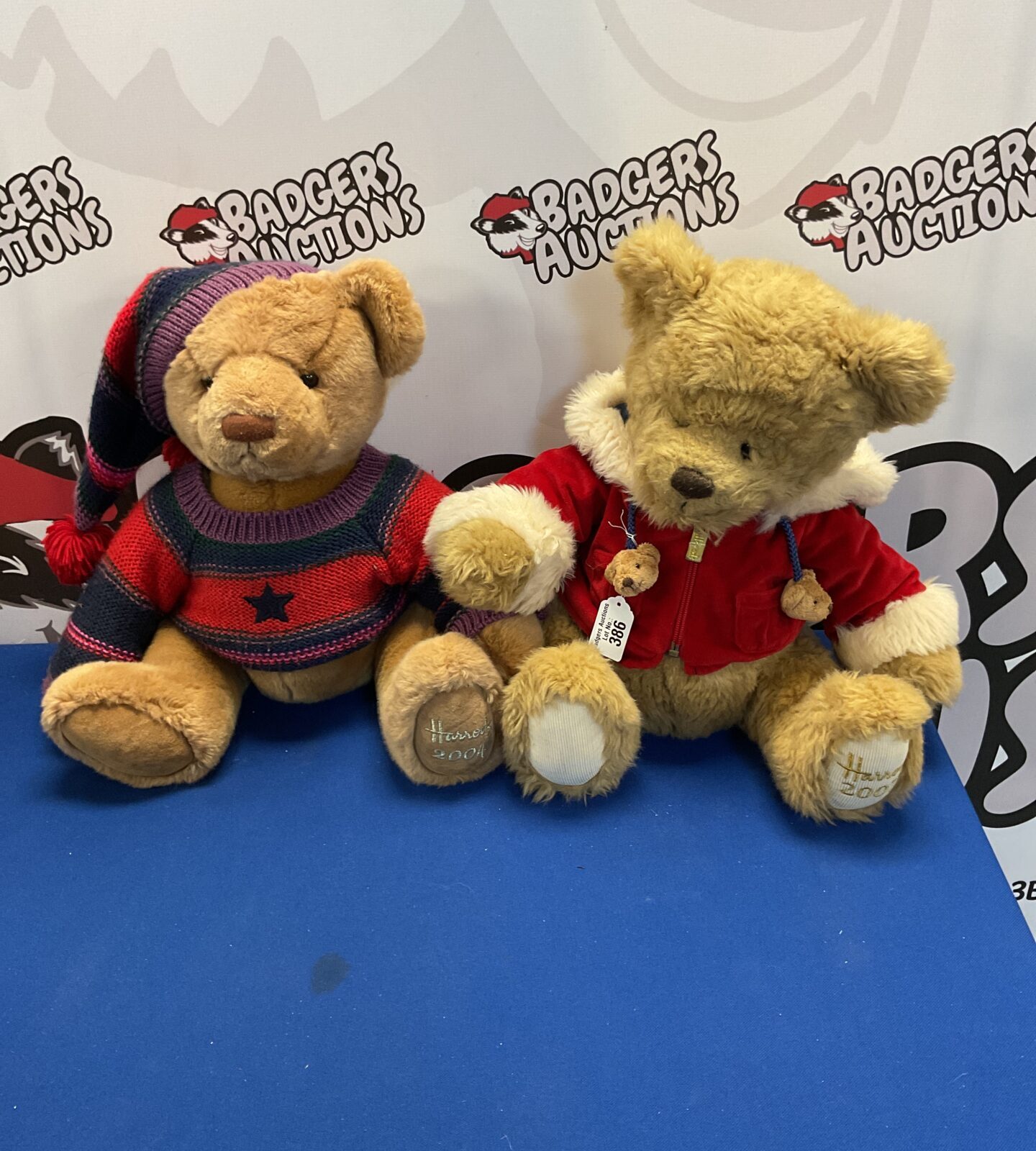 Harrods teddy bear lot, collectible plush toys