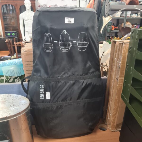 HoMedics Shiatsu massager with carrying bag, providing back and shoulder relief.