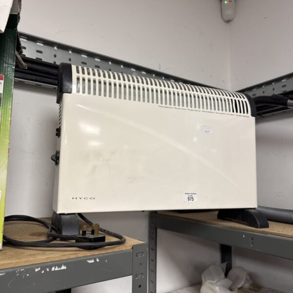 Vintage Hyco electric heater, wall mounted, retro design.