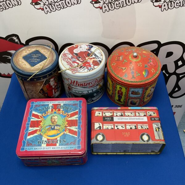 Vintage Kings Choice biscuit tin, decorative collectible tin.