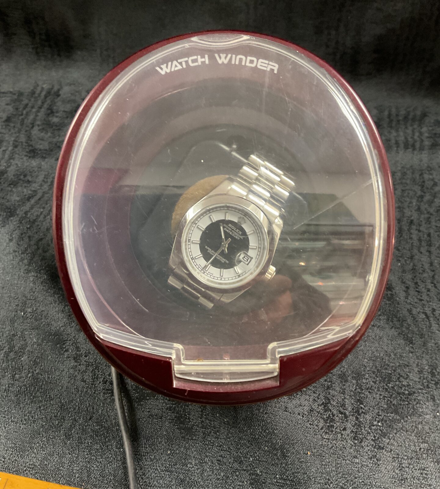 replica rolex in watch winder working
