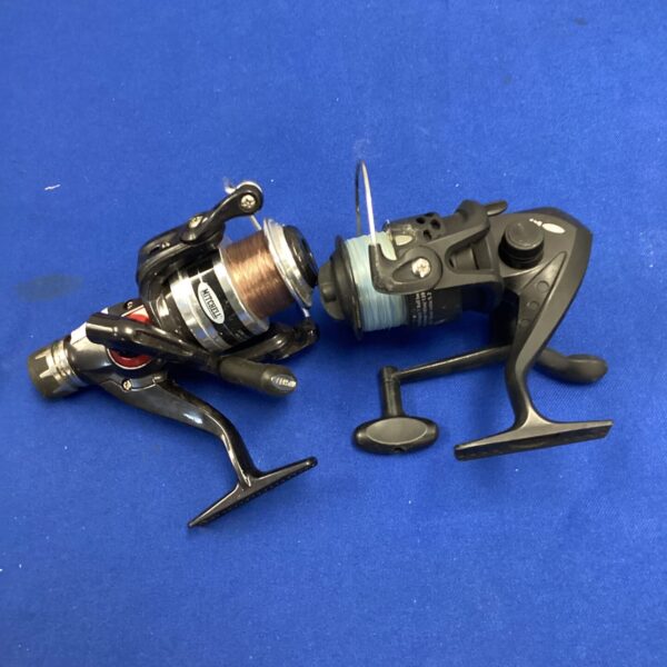 Vintage fishing reel lot featuring Mitchell Avocet II and Fladen 340.