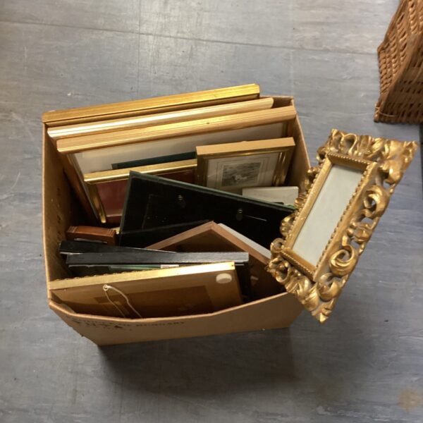 Box of mixed picture frames