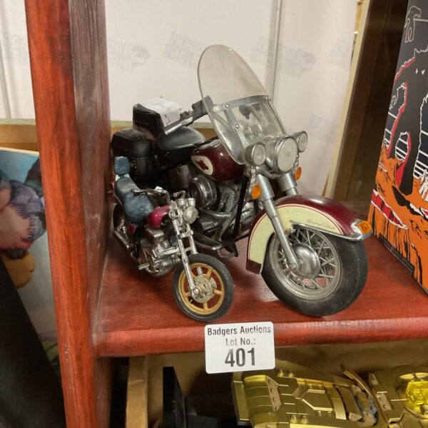 Detailed diecast Harley Davidson motorcycle model for collectors.