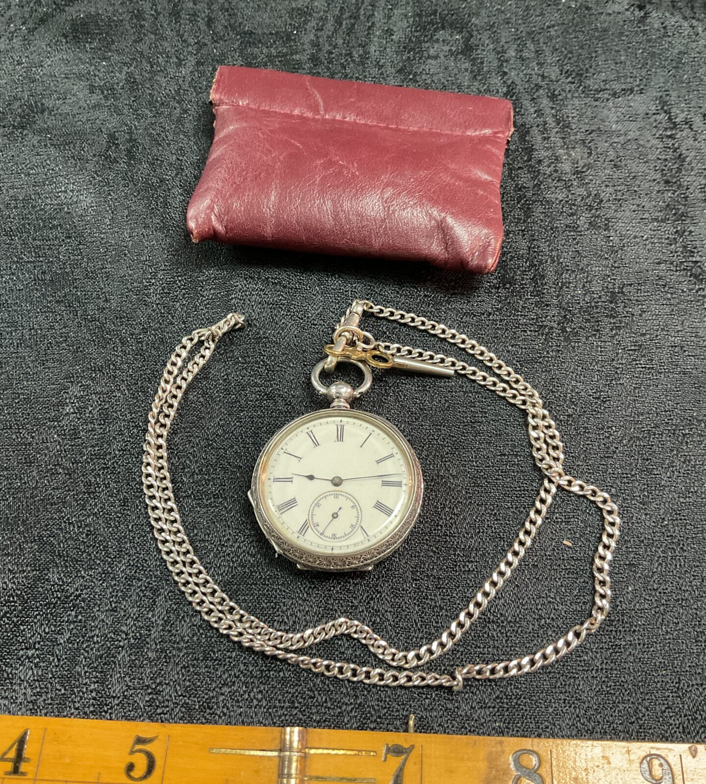 sterling silver pocket watch working