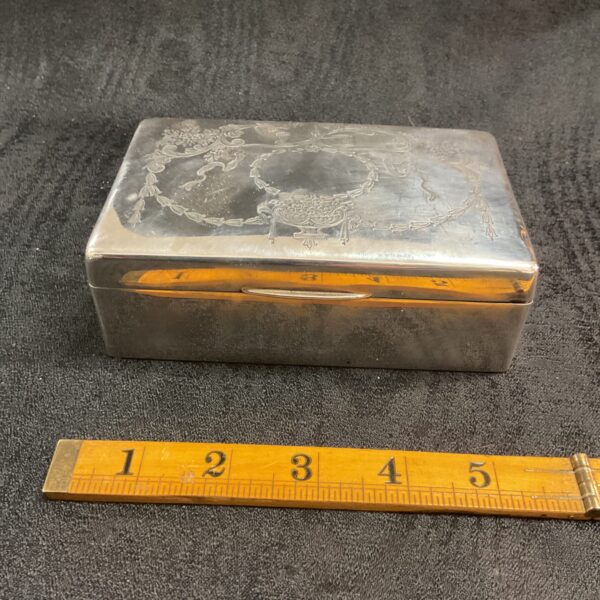 Hallmarked Sterling silver jewellery box AJ Zimmerman Birmingham