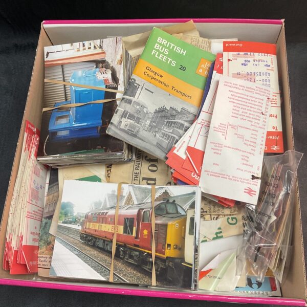 Vintage railway ephemera lot including tickets and photos.