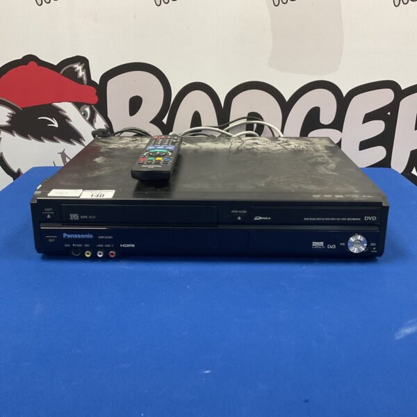 Panasonic DMR-EZ48V DVD recorder front view, retro electronics.