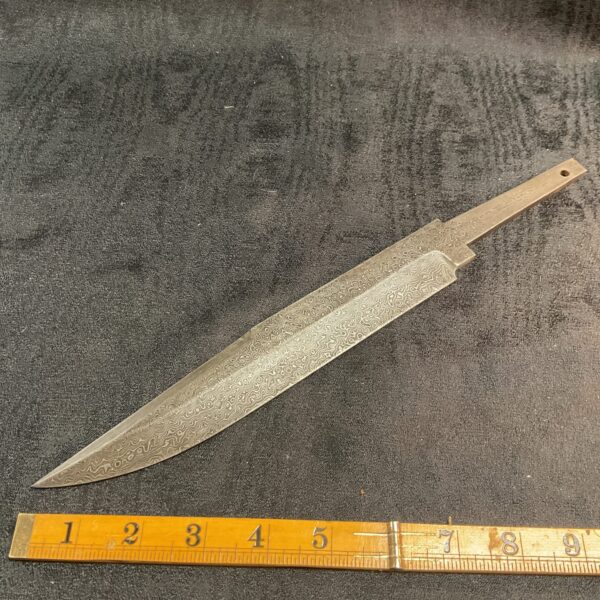 damascus steel knife blade Unfinished needs handle