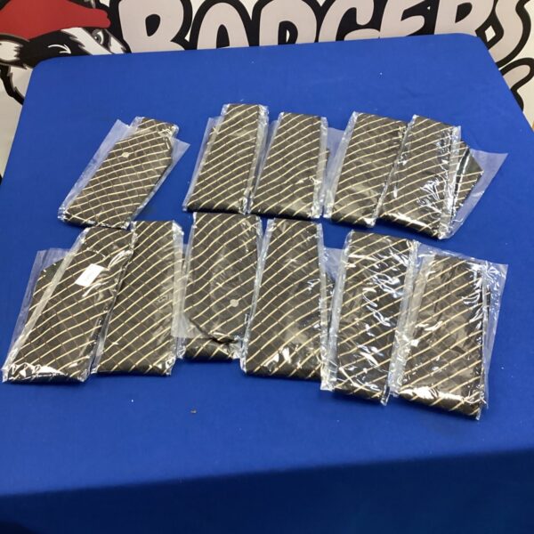 Bag of new brown striped ties