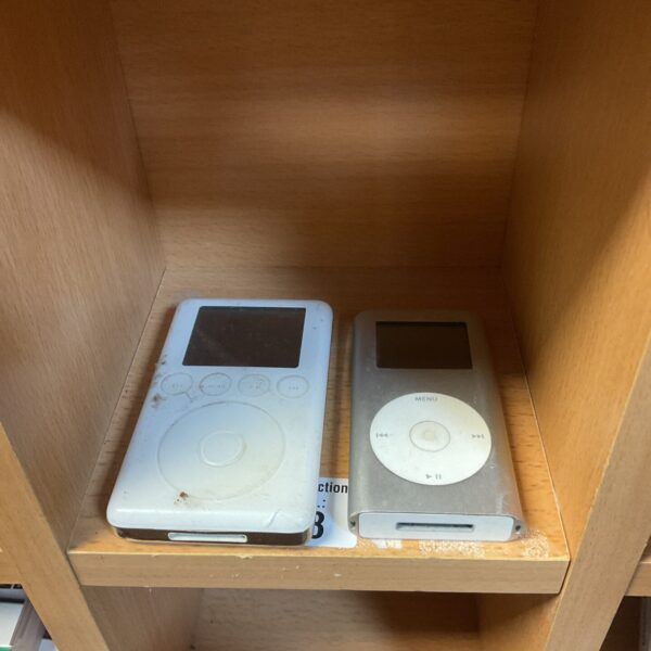 Two Apple iPod Classic portable music players in untested condition.