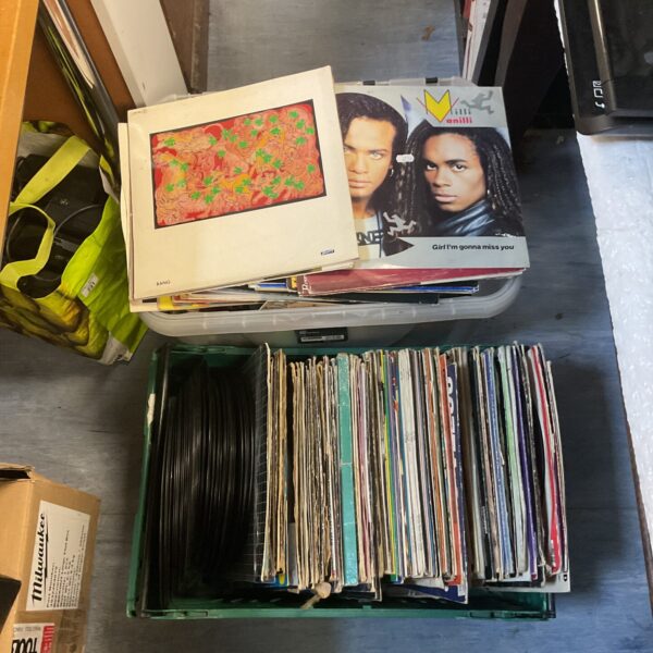 Large lot of mixed vinyl records for collectors and music lovers.