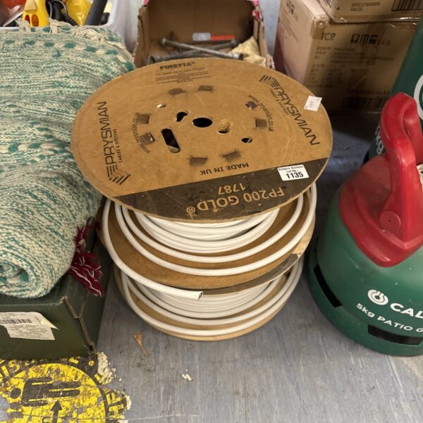 Used Firefix FP200 Gold cable reel for electrical projects.
