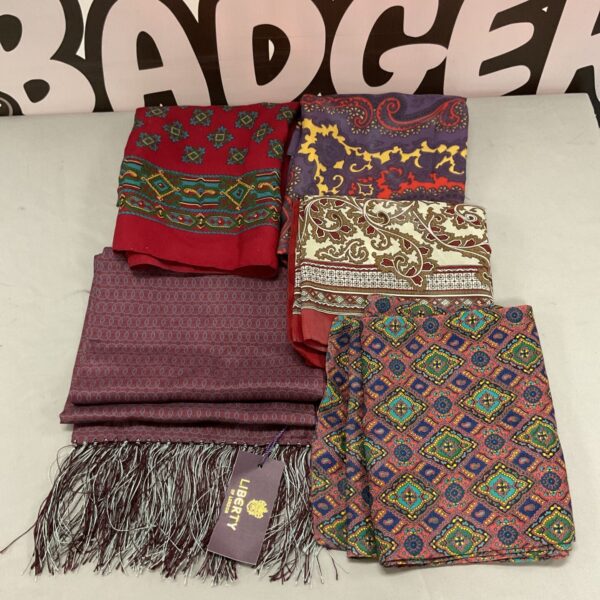 Ladies scarves lot including Liberty of London designs.