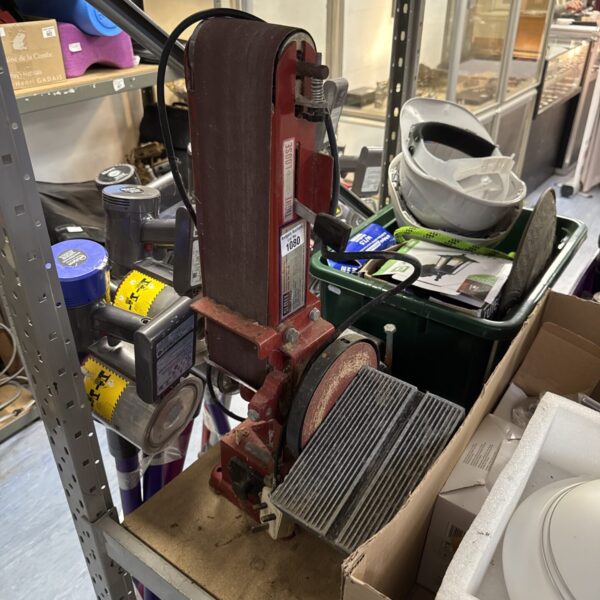 Used Sealey belt sander in a workshop setting.