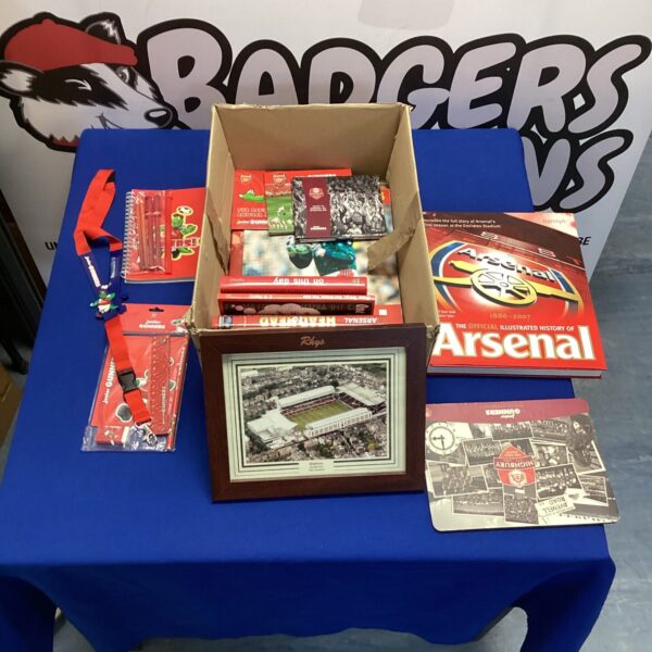 Arsenal football books and memorabilia collection for fans.