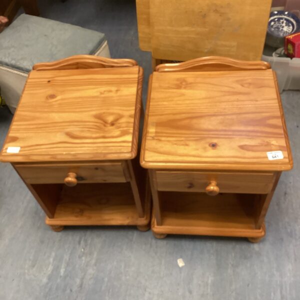 Vintage pine bedroom cabinets, ideal as bedside tables.