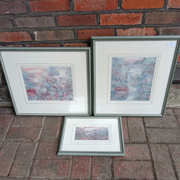 Signed Janet Rogers limited edition summer garden print, floral wall art.