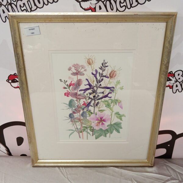 Delicate Jenny Jowett wildflower watercolour painting with vibrant colours.