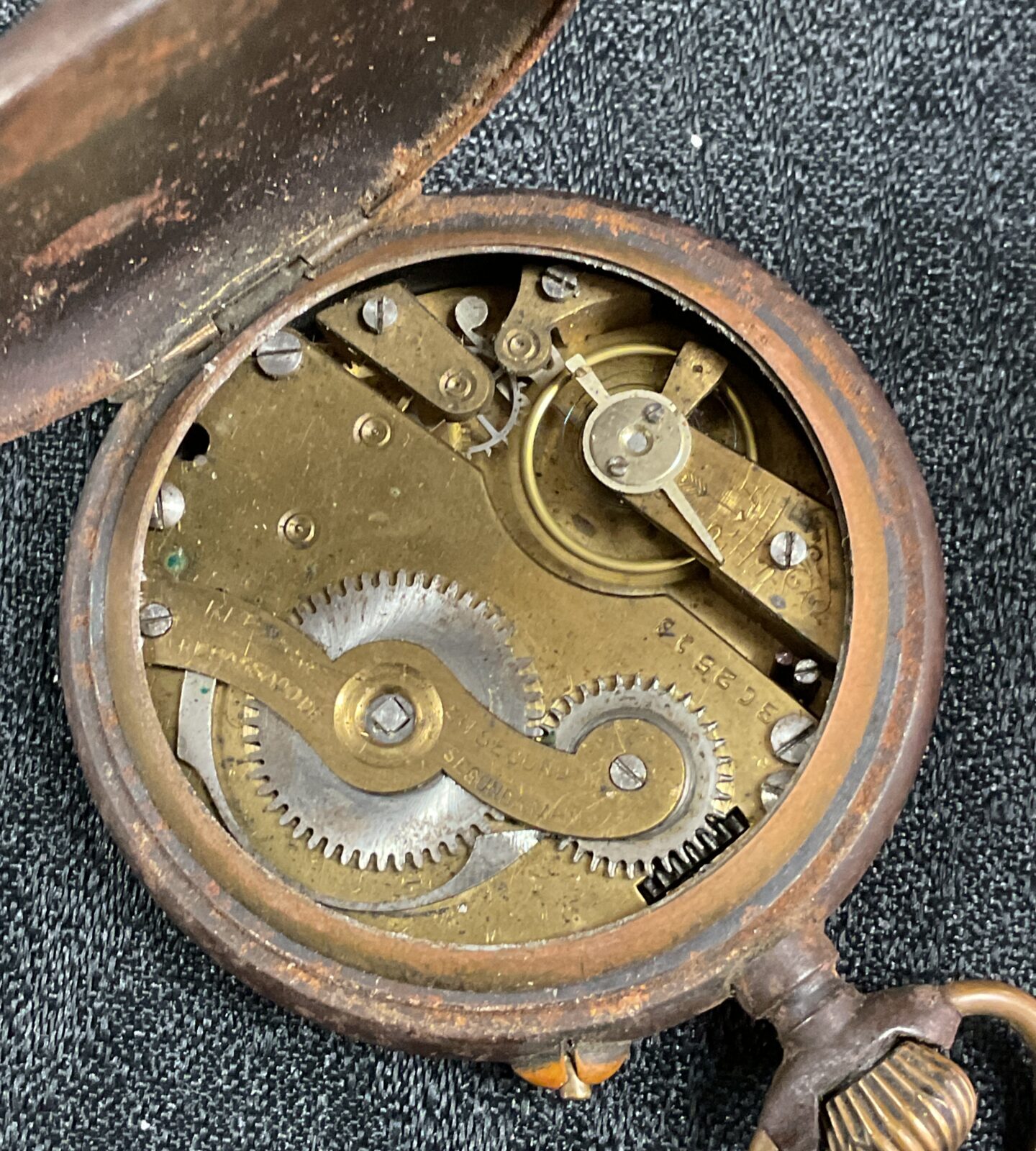 Working movement of antique Johann Paluka pocket watch.