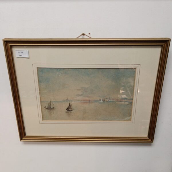 Antique Joseph Rettori watercolour painting of a Venetian scene.