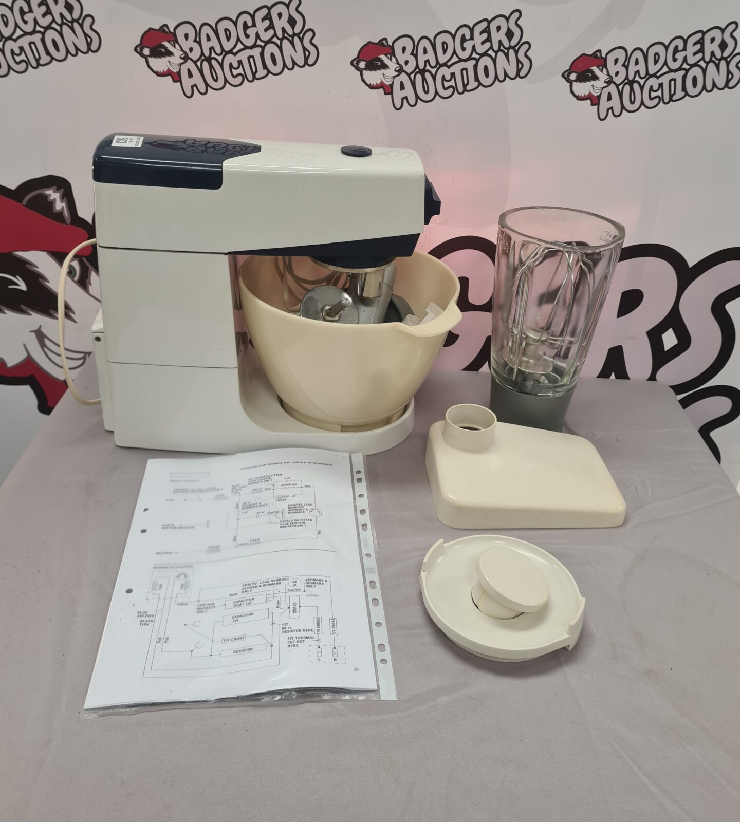 Vintage Kenwood Chef Mixer in good condition, a classic kitchen appliance.