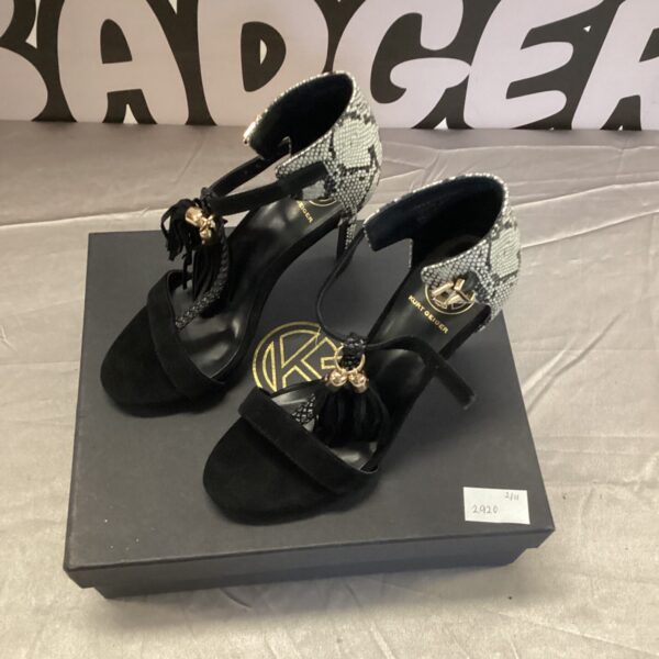 Black Kurt Geiger heels size 37, stylish designer footwear.