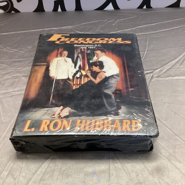 Unopened L Ron Hubbard Freedom Congress tape pack, vintage audio collectible.