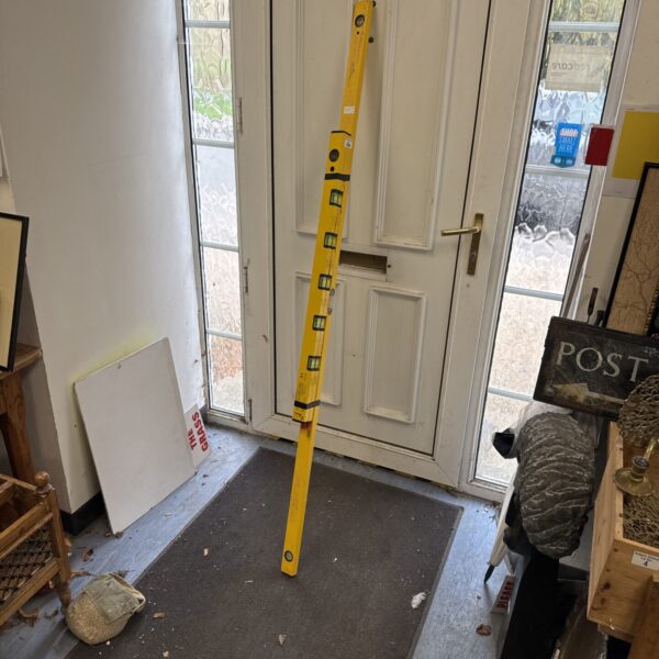 Large spirit level set for builders and DIY projects.