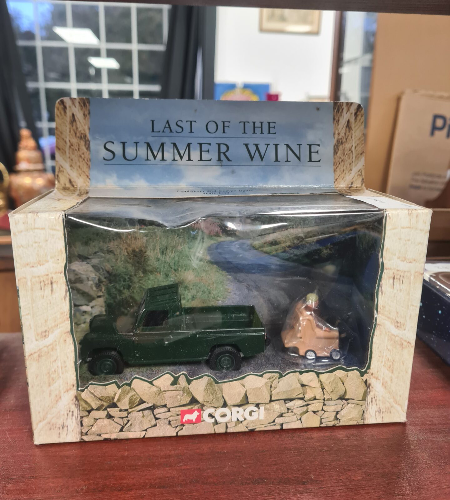 Boxed Corgi Last of the Summer Wine diecast model in good condition.