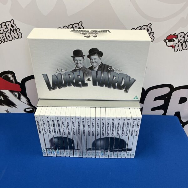 Front cover of the Laurel and Hardy CD collection.