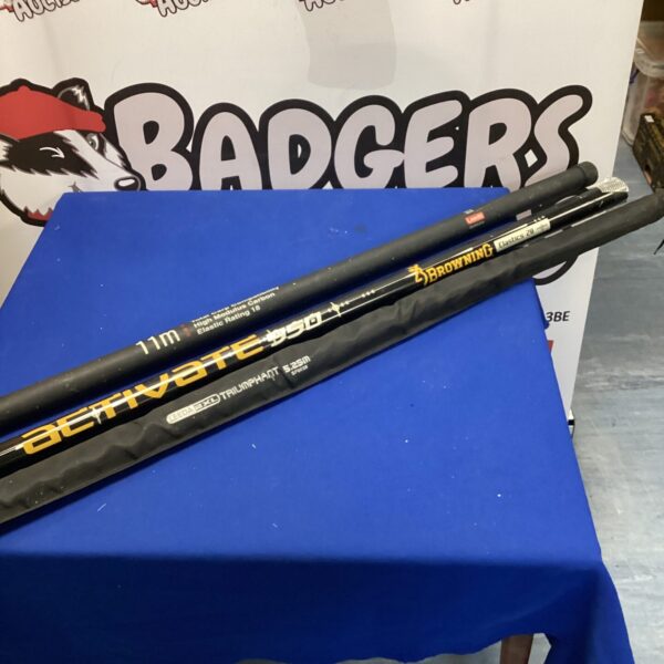 Vintage Leeda and Browning fishing rods for coarse angling.