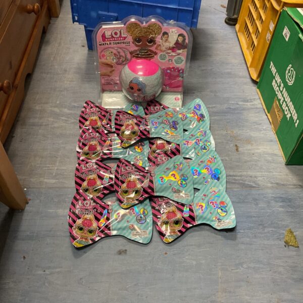New LOL Surprise toy lot with colourful packaging and collectible dolls.