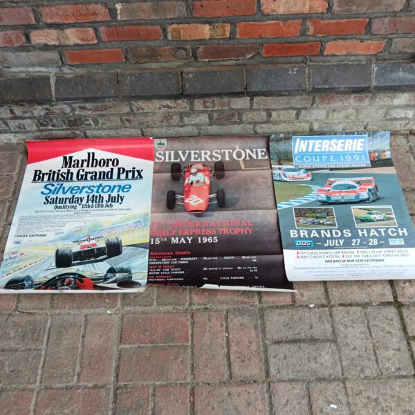 Vintage Marlboro British Grand Prix Silverstone racing poster