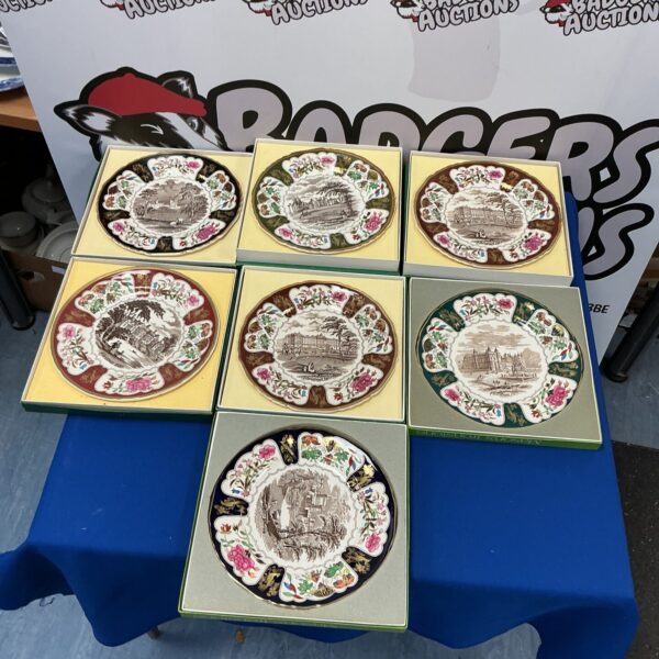 Vintage Masons Ironstone Christmas plates in boxes with certificates.