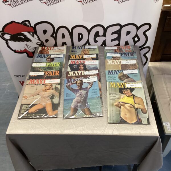 Vintage Mayfair magazine collection, adult publications, collectible magazines.