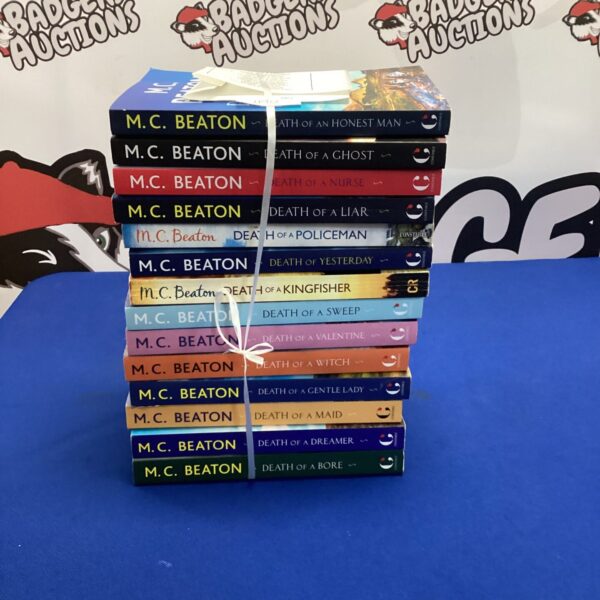 M. C. Beaton death of novels collection, paperback books.