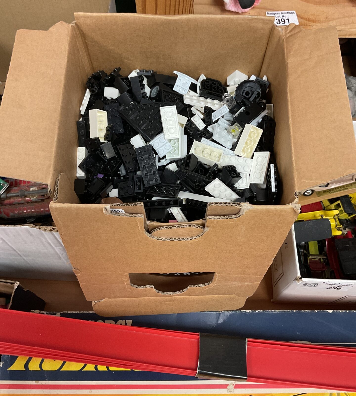 Mixed lot of colourful Mega Blocks building bricks.