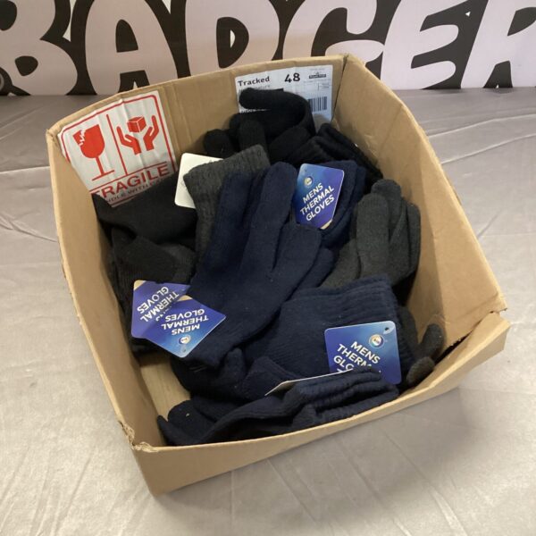 New lot of mens thermal gloves for winter warmth.