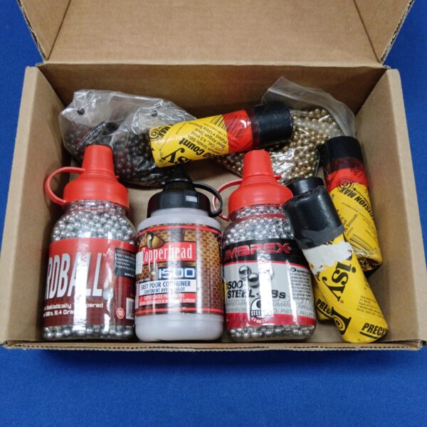 Lot of metal BB ammo including Copperhead and Umarex brands.