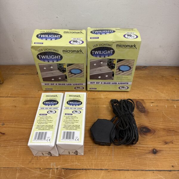 micromark Twilight LED decking lights in original packaging.