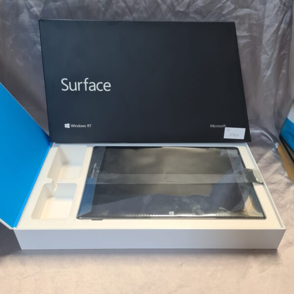 Boxed Microsoft Surface RT tablet for collectors and tech enthusiasts.