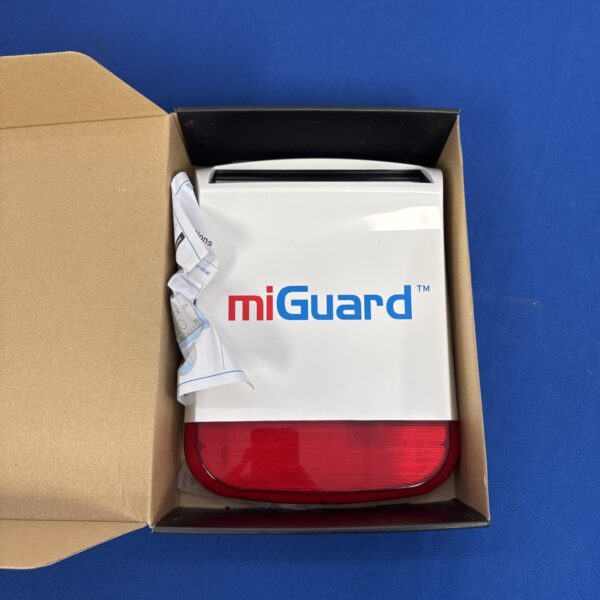 Miguard dummy alarm box, solar powered security deterrent.