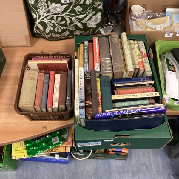 Mixed book lot featuring vintage paperbacks and classic titles.