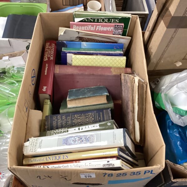 Vintage mixed book lot with antique and modern titles.