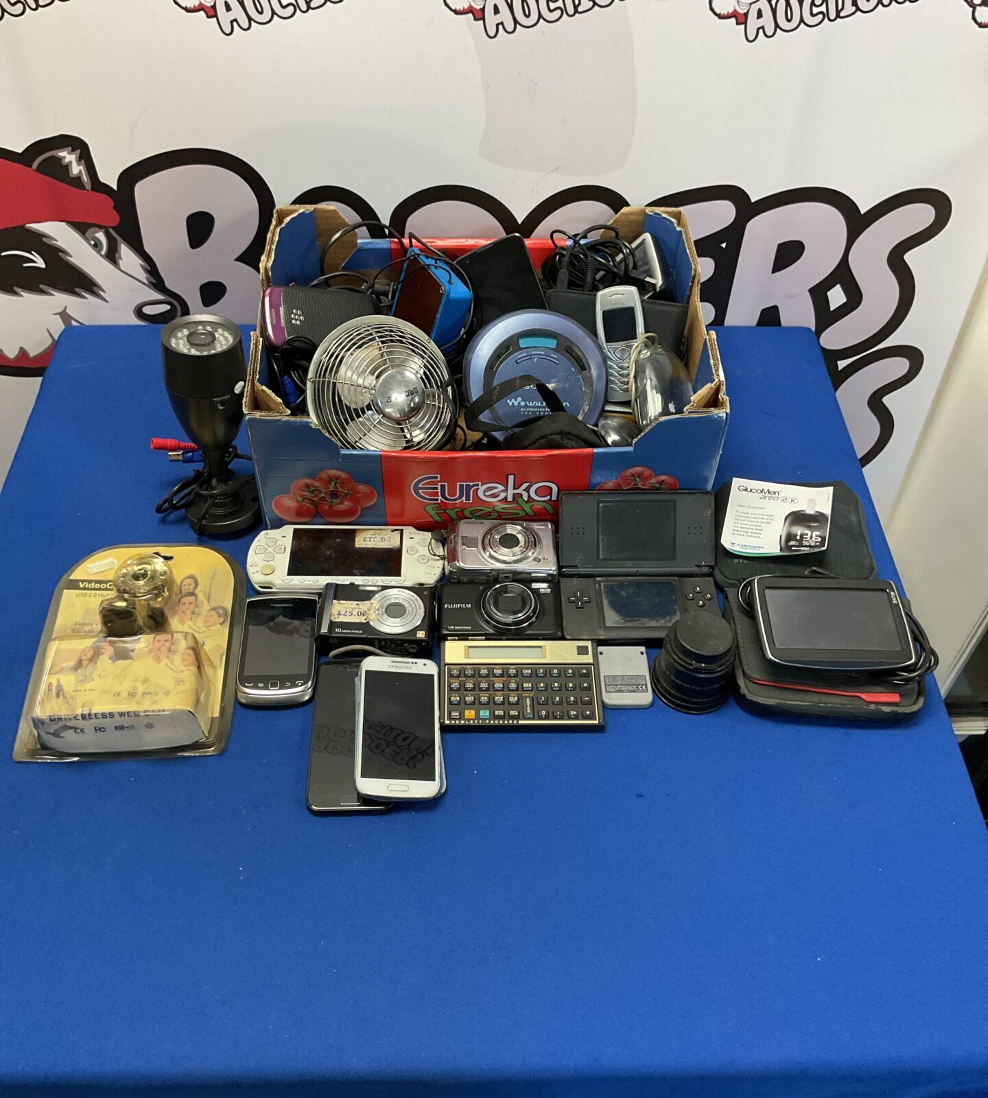 Mixed electricals lot including cameras, Nintendo DS and PSP.