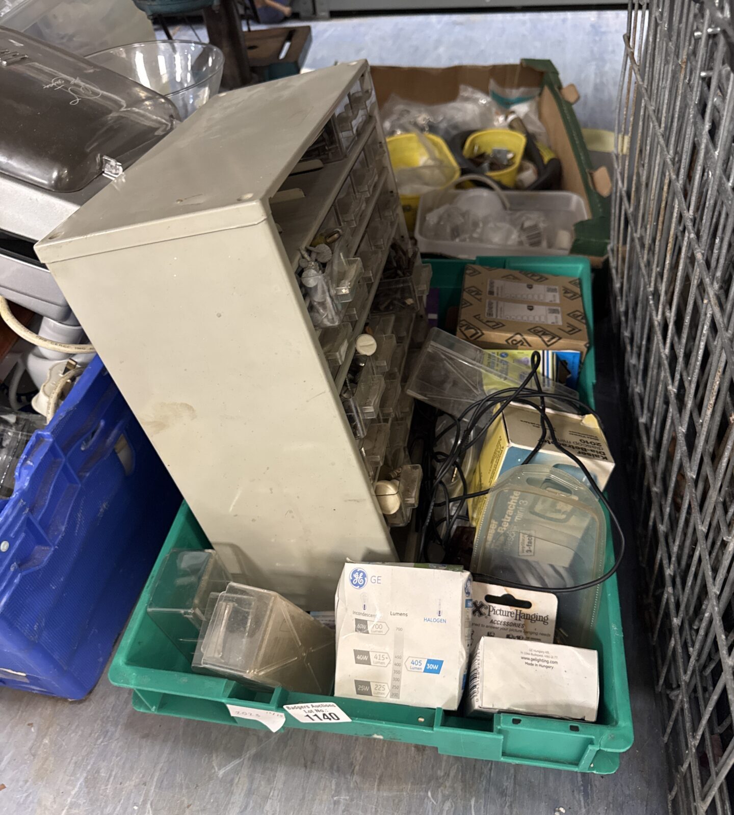 Tray of mixed engineers tools and components for workshop use.