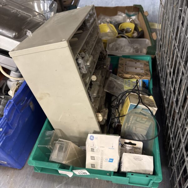 Tray of mixed engineers tools and components for workshop use.